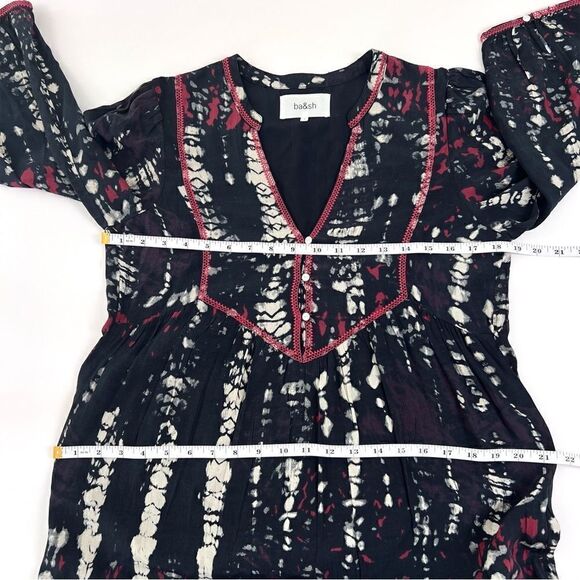 Ba&Sh Isolde Black Tie Dye Maxi Dress Size S - Picture 12 of 14